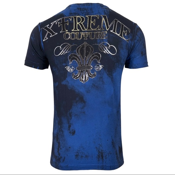 Xtreme Couture By Affliction Men's T-Shirt GRAVE MAKER Skull Cross S-5XL - Picture 5 of 10